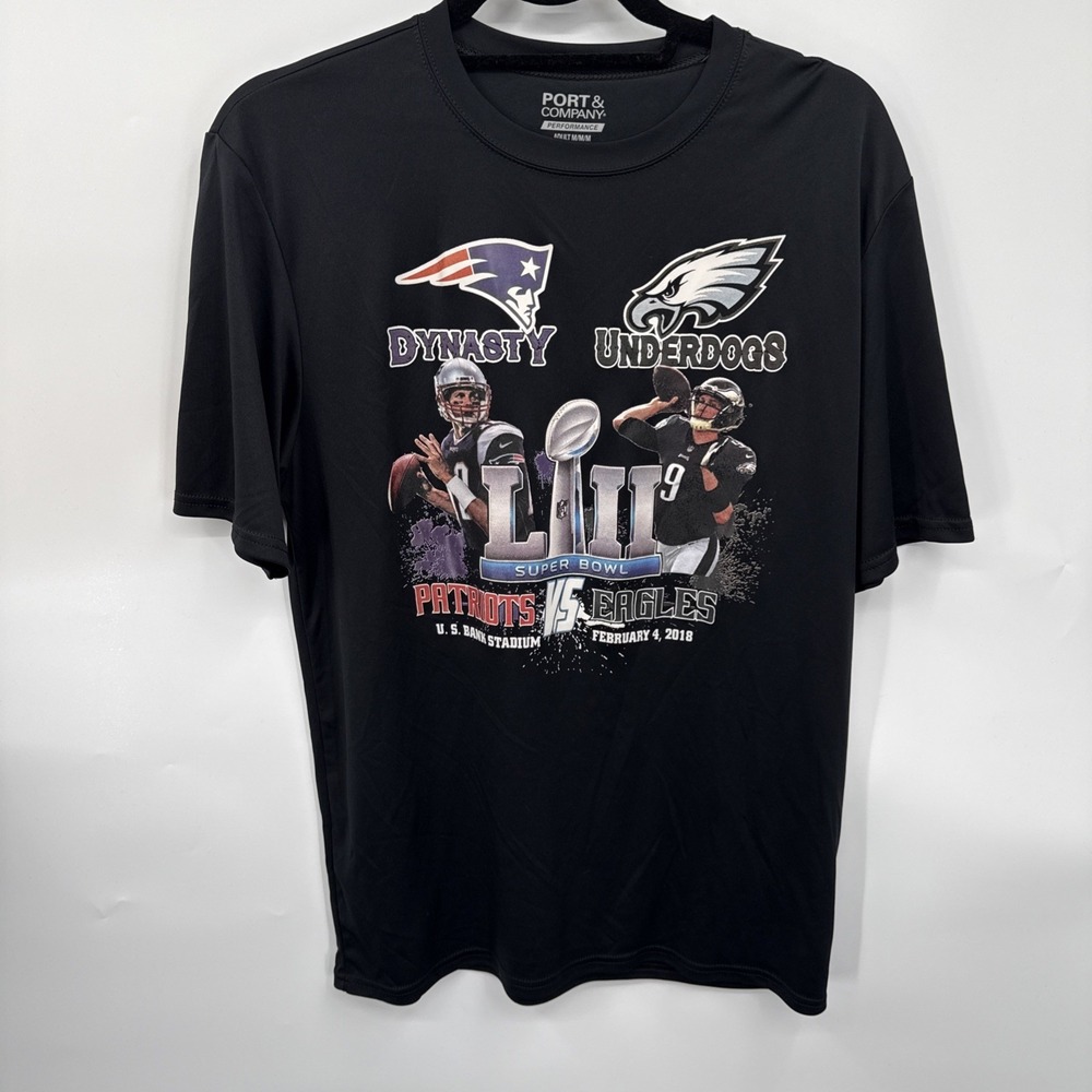 2018 Super Bowl LIII New England Patriots vs Philly Eagles Port & Co Men's Med
